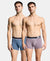 Super Combed Cotton Solid Trunk with Ultrasoft Waistband and StayFresh Treatment - Bering Sea & Grey Ridge (Pack of 2)