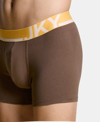 Super Combed Cotton Solid Trunk with Ultrasoft Waistband and StayFresh Treatment - Major Brown & Moon Beam (Pack of 2)