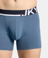 Super Combed Cotton Solid Trunk with Ultrasoft Waistband and StayFresh Treatment - Bering Sea