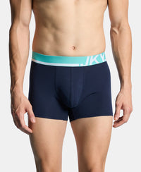 Super Combed Cotton Solid Trunk with Ultrasoft Waistband and StayFresh Treatment - Navy (Pack of 2)