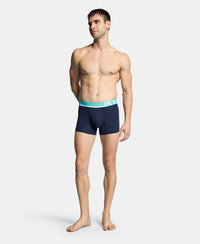 Super Combed Cotton Solid Trunk with Ultrasoft Waistband and StayFresh Treatment - Navy