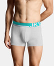 Super Combed Cotton Solid Trunk with Ultrasoft Waistband and StayFresh Treatment - Steel Grey Melange