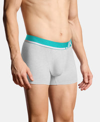Super Combed Cotton Solid Trunk with Ultrasoft Waistband and StayFresh Treatment - Steel Grey Melange