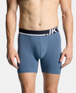 Super Combed Cotton Solid Boxer Brief with Ultrasoft Waistband and StayFresh Treatment - Bering Sea