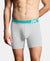 Super Combed Cotton Solid Boxer Brief with Ultrasoft Waistband and StayFresh Treatment - Steel Grey Melange