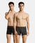 Super Combed Cotton Stretch Printed Trunk with Ultrasoft Waistband and StayFresh Treatment - Black & Yellow (Pack of 2)