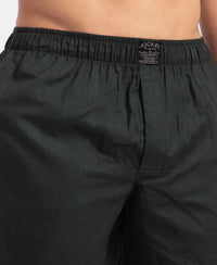 Tencel Lyocell Cotton Checkered Boxer Shorts with Side Pockets - Scarab