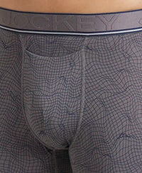 Tencel Micro Modal Elastane Stretch Printed Boxer Brief with Natural StayFresh Properties - Gun Metal-6