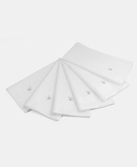 Super Combed Cotton Handkerchief with Stay Fresh Properties - White (Pack of 6)
