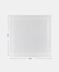 Super Combed Cotton Handkerchief with Stay Fresh Properties - White (Pack of 6)