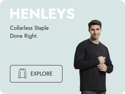 Men Henley T-shirt Outerwear Category Banner