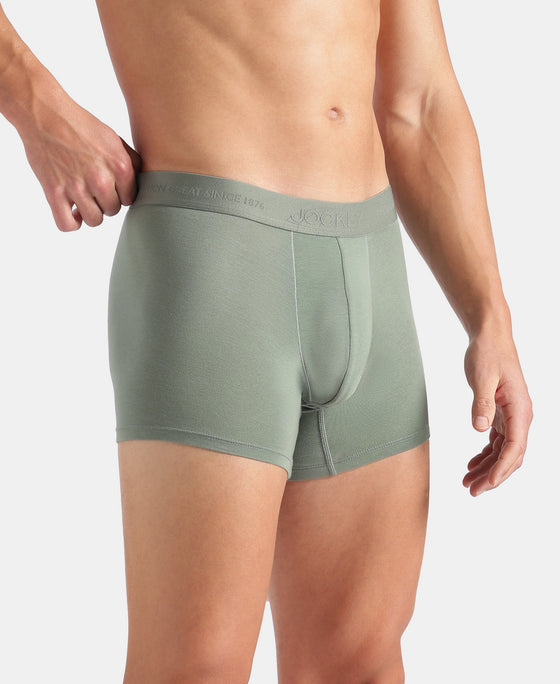 Tencel Micro Modal Cotton Elastane Stretch Solid Trunk with Natural StayFresh Properties - Laurel Wreath