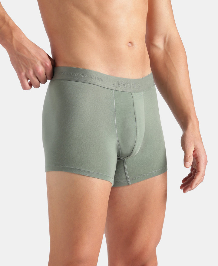 Tencel Micro Modal Cotton Elastane Stretch Solid Trunk with Natural StayFresh Properties - Laurel Wreath