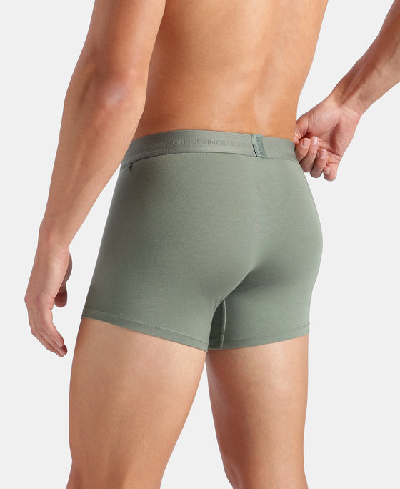 Tencel Micro Modal Cotton Elastane Stretch Solid Trunk with Natural StayFresh Properties - Laurel Wreath