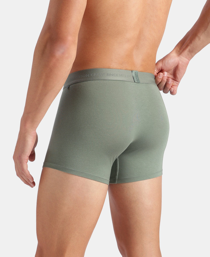 Tencel Micro Modal Cotton Elastane Stretch Solid Trunk with Natural StayFresh Properties - Laurel Wreath