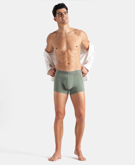 Tencel Micro Modal Cotton Elastane Stretch Solid Trunk with Natural StayFresh Properties - Laurel Wreath