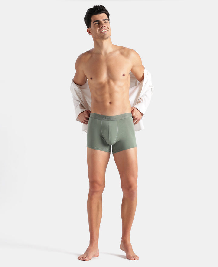 Tencel Micro Modal Cotton Elastane Stretch Solid Trunk with Natural StayFresh Properties - Laurel Wreath