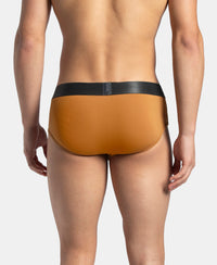 Tactel Microfiber Elastane Stretch Solid Brief with Moisture Move Properties - Brown Sugar
