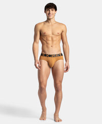 Tactel Microfiber Elastane Stretch Solid Brief with Moisture Move Properties - Brown Sugar