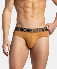 Tactel Microfiber Elastane Stretch Solid Brief with Moisture Move Properties - Brown Sugar