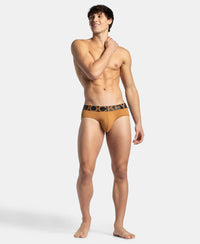 Tactel Microfiber Elastane Stretch Solid Brief with Moisture Move Properties - Brown Sugar