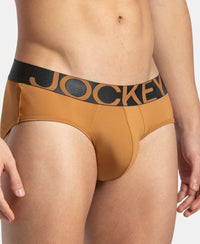 Tactel Microfiber Elastane Stretch Solid Brief with Moisture Move Properties - Brown Sugar