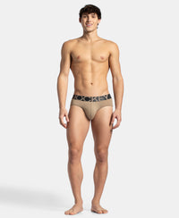 Tactel Microfiber Elastane Stretch Solid Brief with Moisture Move Properties - Desert Taupe