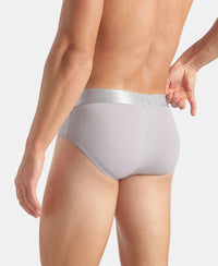 Tactel Microfiber Elastane Stretch Solid Brief with Moisture Move Properties - Lilac Grey