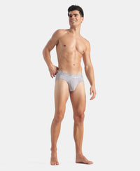 Tactel Microfiber Elastane Stretch Solid Brief with Moisture Move Properties - Lilac Grey