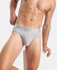 Tactel Microfiber Elastane Stretch Solid Brief with Moisture Move Properties - Lilac Grey