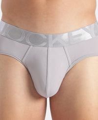 Tactel Microfiber Elastane Stretch Solid Brief with Moisture Move Properties - Lilac Grey