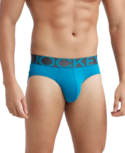 Tactel Microfiber Elastane Stretch Solid Brief with Moisture Move Properties - Ocean Depth-2