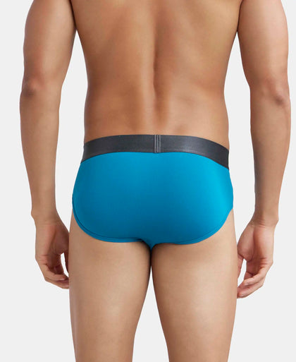 Tactel Microfiber Elastane Stretch Solid Brief with Moisture Move Properties - Ocean Depth-3