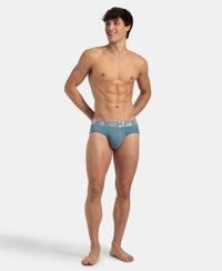 Tactel Microfiber Elastane Stretch Solid Brief with Moisture Move Properties - Provincial Blue