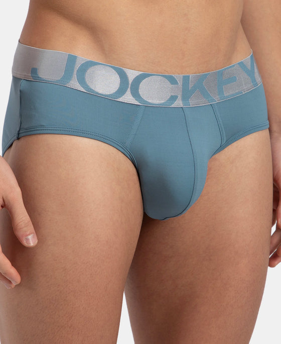 Tactel Microfiber Elastane Stretch Solid Brief with Moisture Move Properties - Provincial Blue