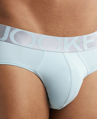 Pack of 2 Tactel Microfiber Elastane Stretch Solid Brief with Moisture Move Properties - Blue Shadow & Sterling Blue