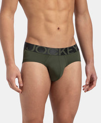 Tactel Microfiber Elastane Stretch Solid Brief with Moisture Move Properties - Thyme