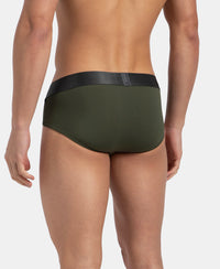 Tactel Microfiber Elastane Stretch Solid Brief with Moisture Move Properties - Thyme