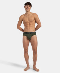Tactel Microfiber Elastane Stretch Solid Brief with Moisture Move Properties - Thyme