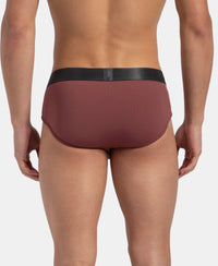 Tactel Microfiber Elastane Stretch Solid Brief with Moisture Move Properties - Wild Ginger