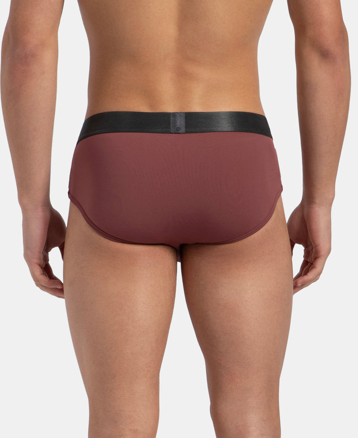 Tactel Microfiber Elastane Stretch Solid Brief with Moisture Move Properties - Wild Ginger