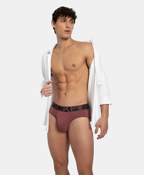 Tactel Microfiber Elastane Stretch Solid Brief with Moisture Move Properties - Wild Ginger