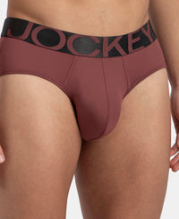 Tactel Microfiber Elastane Stretch Solid Brief with Moisture Move Properties - Wild Ginger