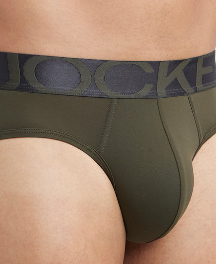 Tactel Microfiber Elastane Stretch Solid Brief with Moisture Move Properties - Wine Tasting & Forest Night (Pack of 2)