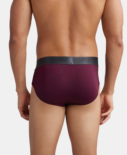 Tactel Microfiber Elastane Stretch Solid Brief with Moisture Move Properties - Wine Tasting & Forest Night (Pack of 2)