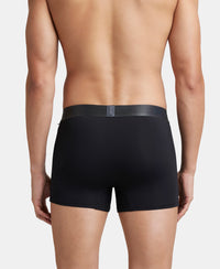 Tactel Microfiber Elastane Stretch Solid Trunk with Moisture Move Properties - Black (Pack of 2)