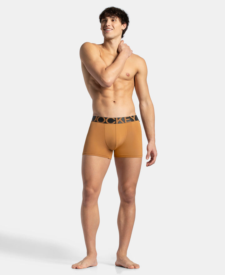 Tactel Microfiber Elastane Stretch Solid Trunk with Moisture Move Properties - Brown Sugar