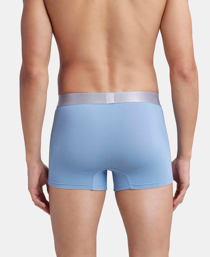 Tactel Microfiber Elastane Stretch Solid Trunk with Moisture Move Properties - Blue Shadow-3
