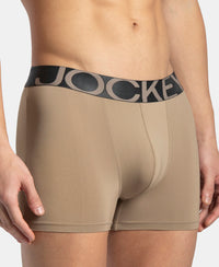 Tactel Microfiber Elastane Stretch Solid Trunk with Moisture Move Properties - Desert Taupe