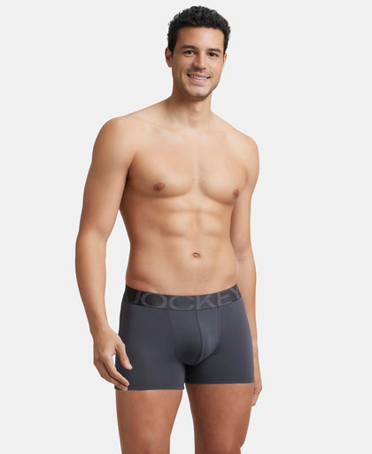 Tactel Microfiber Elastane Stretch Solid Trunk with Moisture Move Properties - Ebony & Navy (Pack of 2)